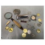 Pocket Knives, Coins, Magnifying Glass And More