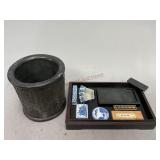 Oriental Brush Pot and Calligraphy Accessories