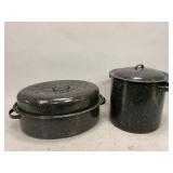 Enamelware Roaster and Pot