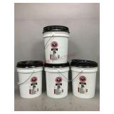 Four Food Grade Buckets with Lids