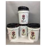 Four Food Grade Containers with Lids