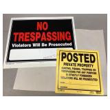No Trespassing & Posted Signs - Three Each