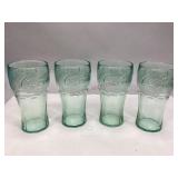 Four Plastic Coca-Cola Drinking Glasses