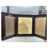 Vintage Framed Historical Document Reproductions