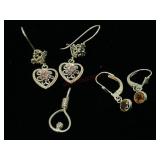 14K Gold Earrings and Pendant