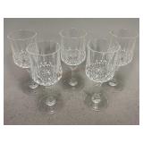 Five Crystal Drinking Glasses