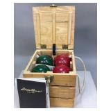 Eddie Bauer Bocce Ball Set in Wooden Box