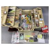 Plano Tackle Box with Assorted Fishing Gear Inside