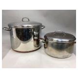 Stainless Steel Revere Ware Stock Pot, Lid & More