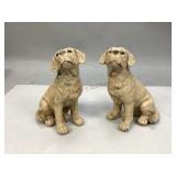 Two Resin Labrador Puppies