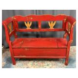 Antique Style Bench with Storage