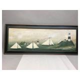 Framed Print Titled 'Sailing Ships II'