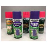 Five Cans of Spray Paint- Some Unopened