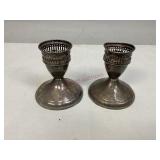 Pair of Sterling Silver Candle Sticks