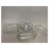 Clear Mixing Bowls and Pyrex Bakeware