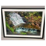 Framed Photograph of a Waterfall