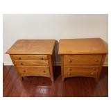 Two Arts and Craft Style Oak Nightstands