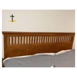 Oak Arts and Crafts Style Headboard