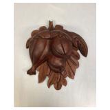 Fruit Black Forest Carved Walnut Wall Sculpture