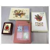 Wooden Box of Playing Cards & Boxes of Cards