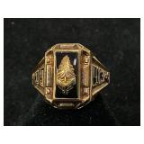 10K Gold & Black Onyx Grove City Class Ring