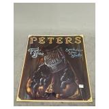 Peters True Blue Single Sided Metal Sign
