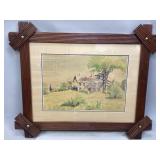 Signed, Framed Watercolor