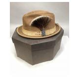 Vintage Brown Dunlap Suede Fedora