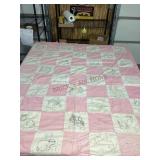 Handmade Pink Baby Quilt