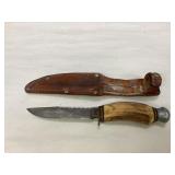 Ideal Shirt Co. Stag Handled Knife with Sheath