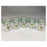 Antique Moser Art Glass Hand-Painted Tumblers