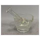 Clear Glass Mortar and Pestle