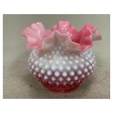 Fenton Cranberry Opalescent Hobnail Vase