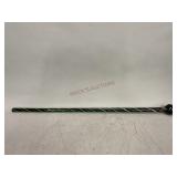 Green Glass Cane with Red & White Swirls