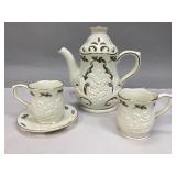 Assorted PartyLite Holly Leaf Porcelain Decor