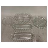 Heisey Lariat Clear Glass Serving Dishes