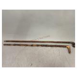 Wooden Canes with Decorative Handles