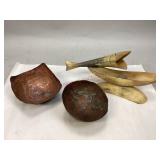 Vintage Copper & Animal Horn Collectibles