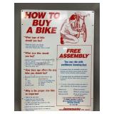 1980ï¿½s Jamesway Metal Bicycle Sign