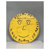 Hand Made Wood Parking Sign