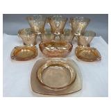 Vintage Jeannette Glass Floragold Teacups & More