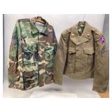 Vintage 'Ike Jacket' & Army Camo Field Jacket