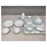 Miscellaneous Pieces of White Kitchenware