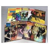 Assorted Vintage Creepy Comic Books