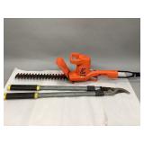 Electric Hedge Trimmers & Set of Loppers