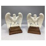 Pair of Ceramic Eagle Figurines/Bookends