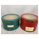 Vintage Cookie Tins with Glass Lids