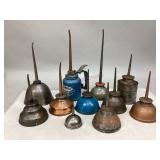 Assorted Vintage Metal Oil Cans