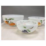 Anchor Hocking Fire King Milk Glass Nesting Bowls