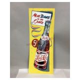 Vintage Metal Pepsi-Cola Advertising Sign